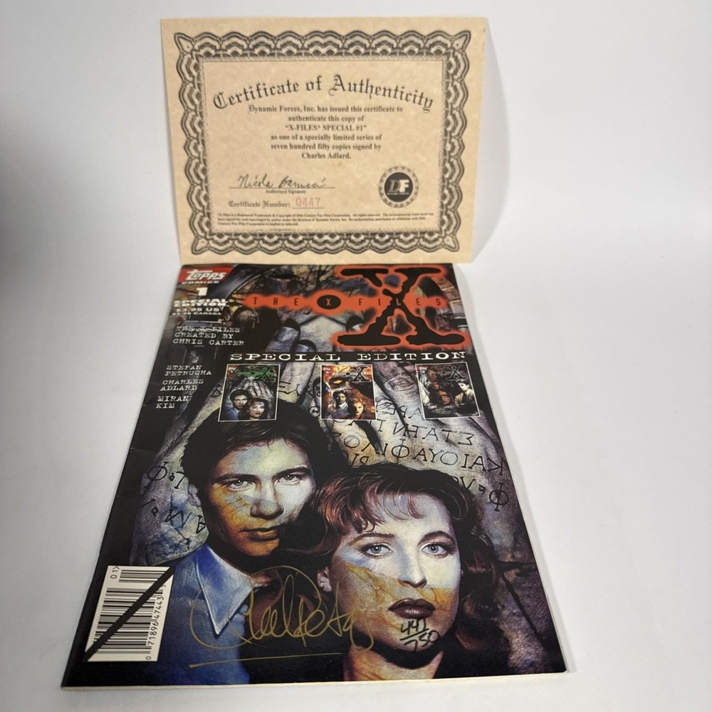 THE X-FILE SPECIAL EDITION SIGNED #447/750 BY ADLARD Certificate Of Authenticity